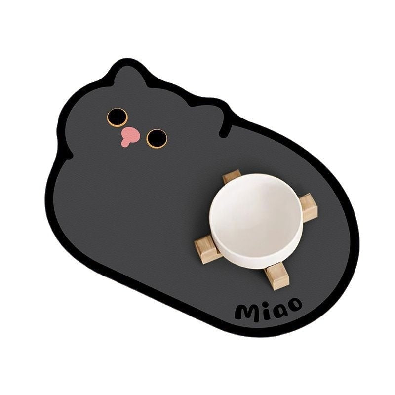 Cartoon Pet Leather Placemat Wear-resistant Disposable