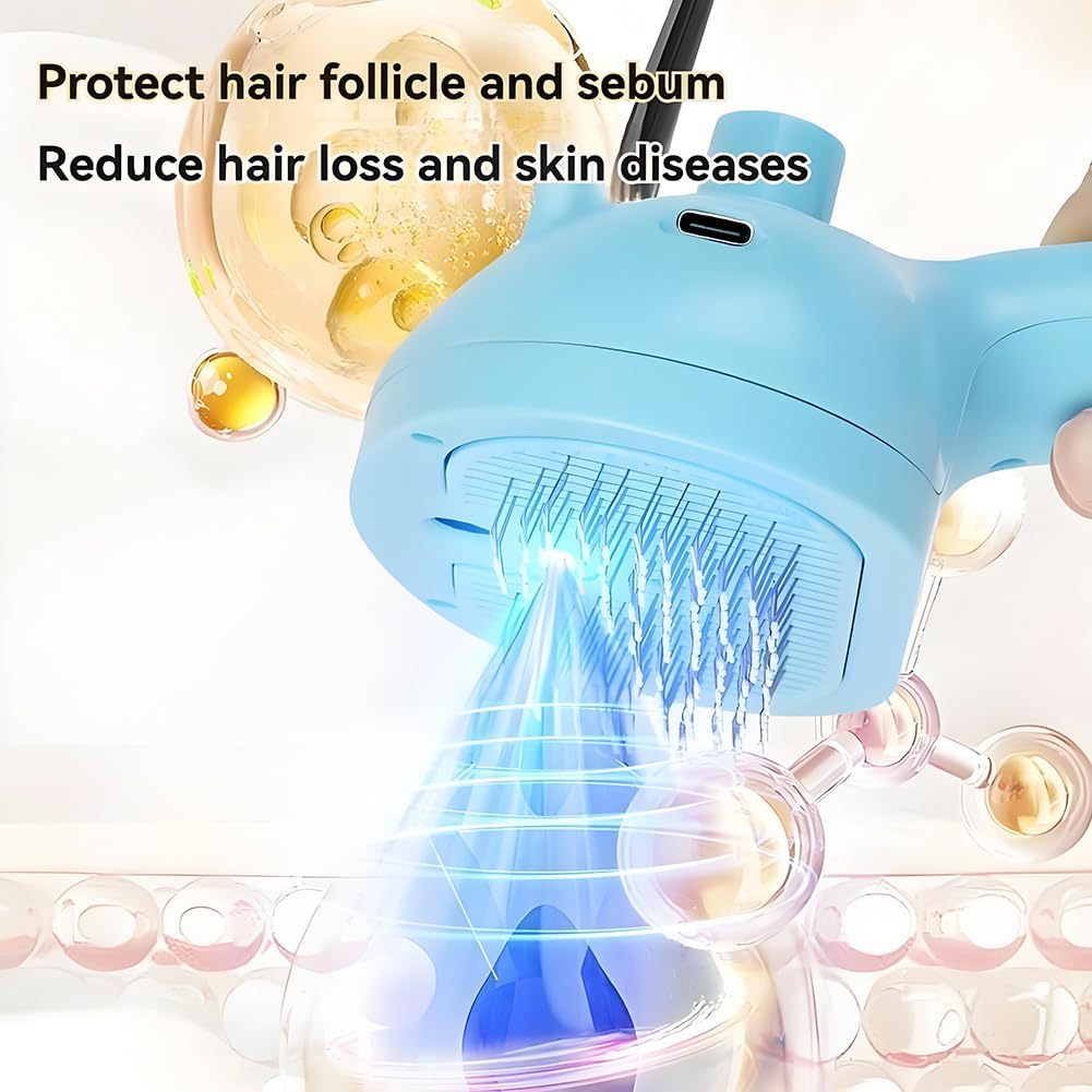 3-in-1 Self-Cleaning Steam Pet Brush